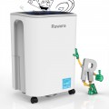 Dehumidifier 2500 Sq.Ft 30 Pint, Dehumidifiers for Home Basement Bedroom Bathroom, RUWORA Dehumidifiers with Drain Hose, Overflow Protection, 0.66 Gallon Water Tank, 24H Timer